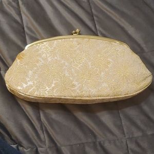 Vintage Gold Brocade Clutch